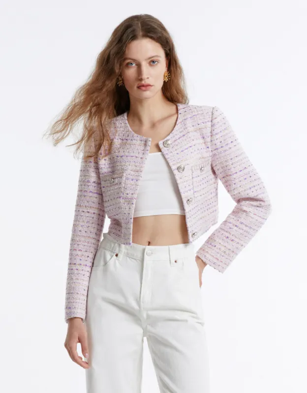 Tweed Button Up Jacket sold by Urban Revivo