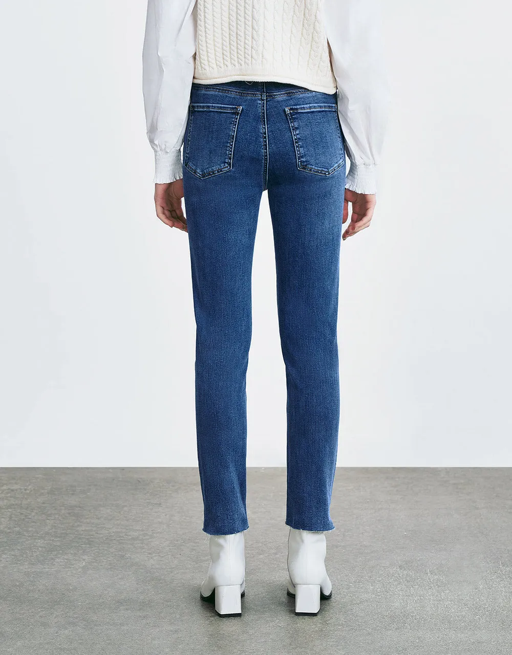 Raw Hem Skinny Jeans sold by Urban Revivo product image thumbnail 4