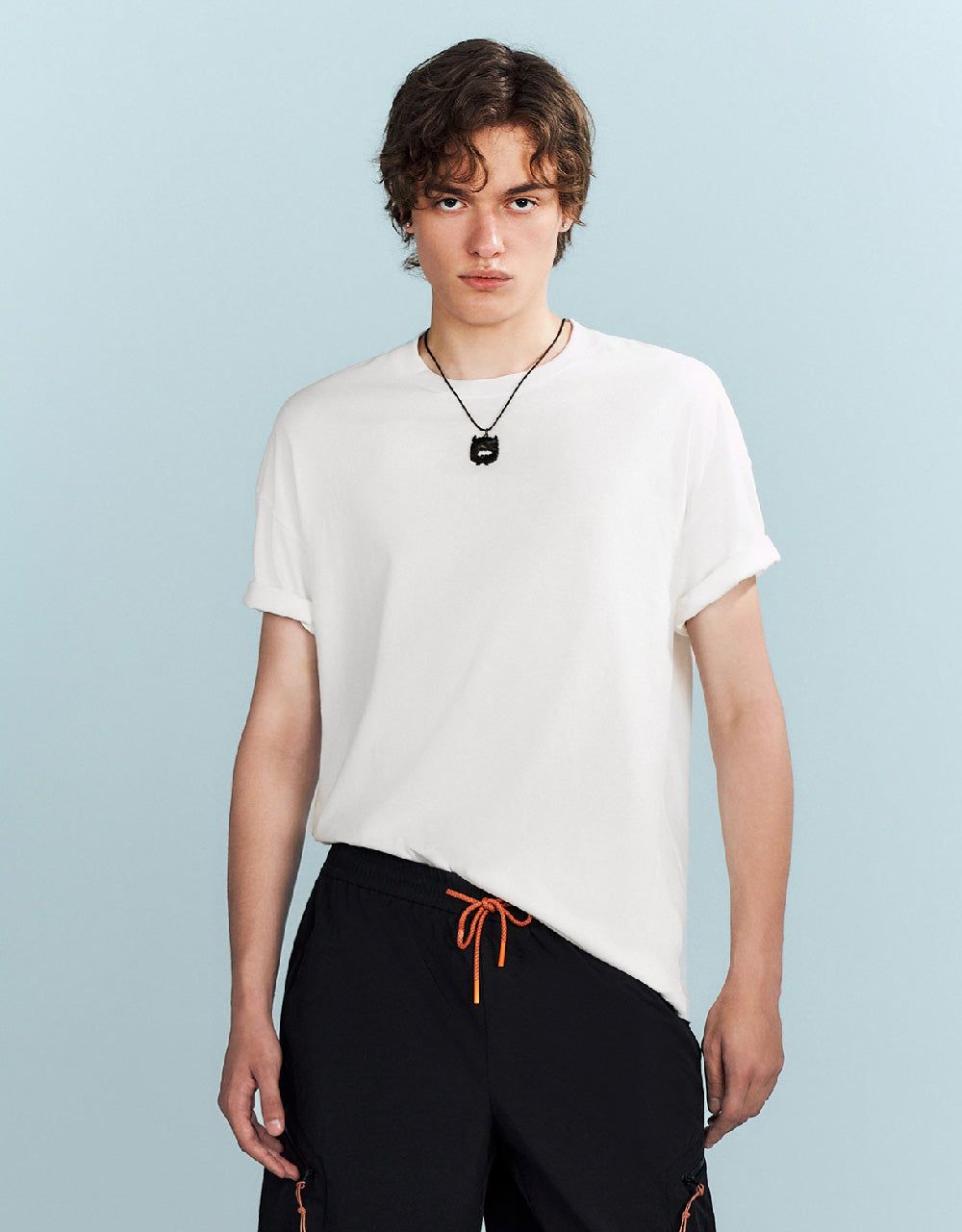 Drop Shoulder Sleeve T-Shirt sold by Urban Revivo