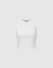 Cropped Crew Neck Knitted Tank Top sold by Urban Revivo