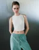 Cropped Crew Neck Knitted Tank Top sold by Urban Revivo