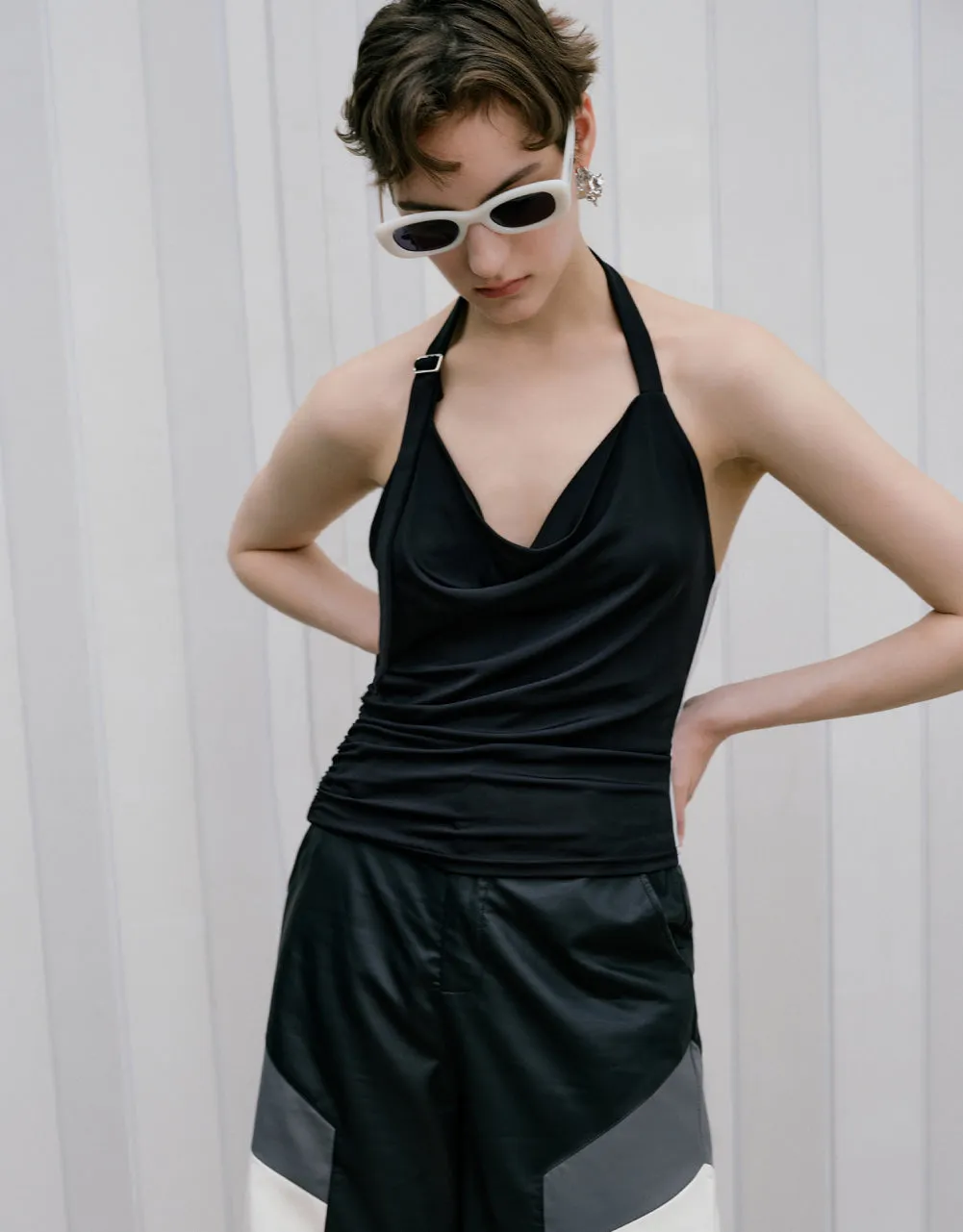 Ruched Cowl Neck Tank Top sold by Urban Revivo product image thumbnail 3