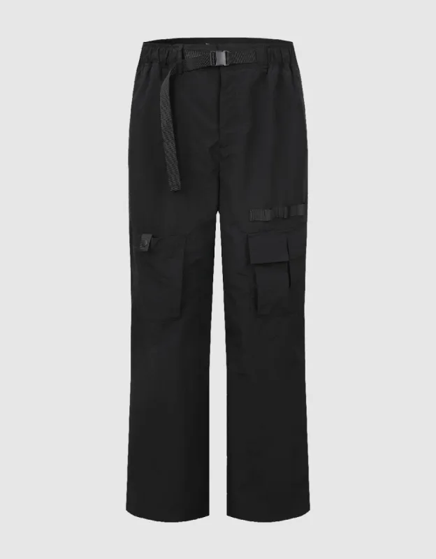 Loose Wide-Leg Pants With Belt sold by Urban Revivo