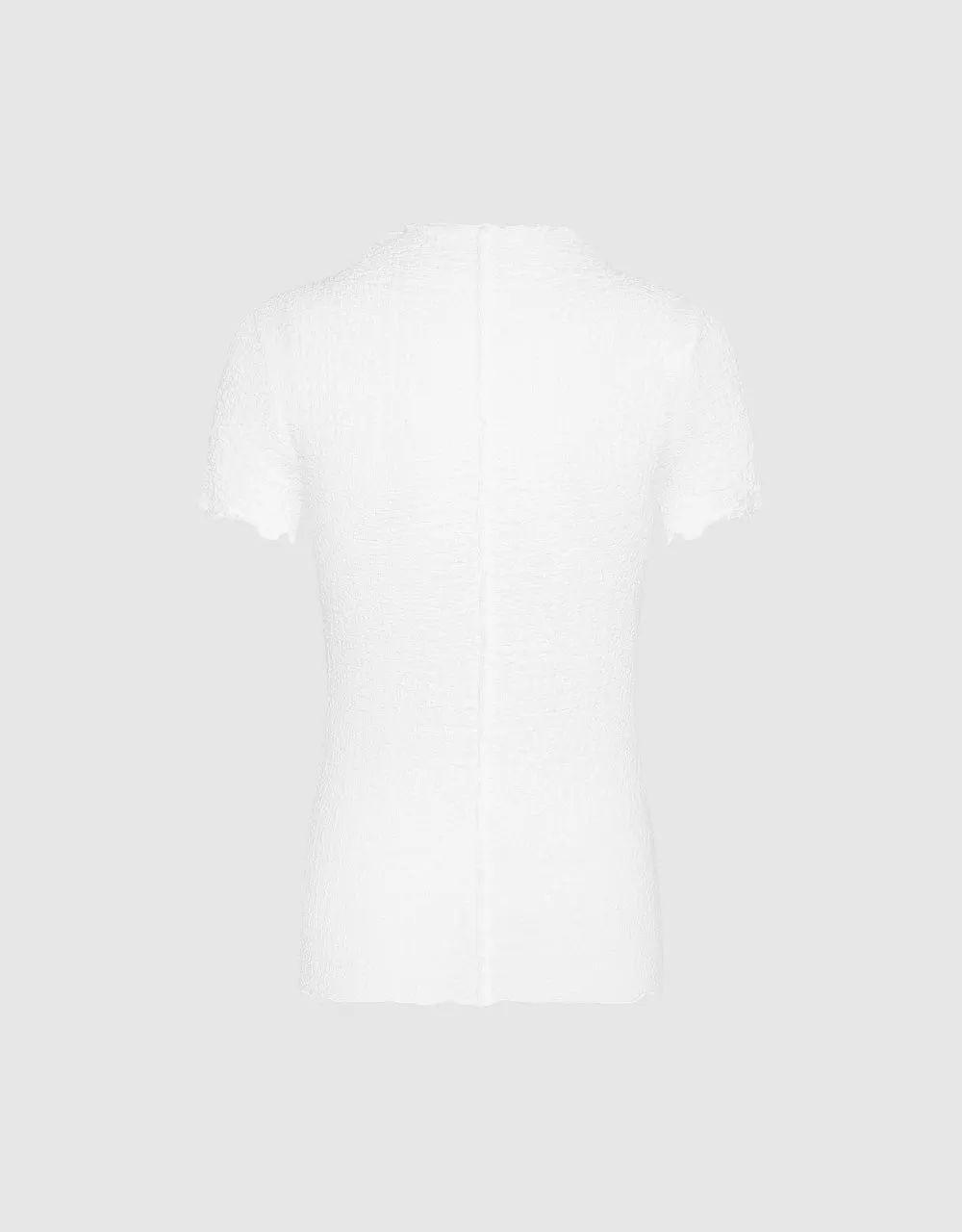 Shirred Stand Collar Skinny T-Shirt sold by Urban Revivo product image thumbnail 5