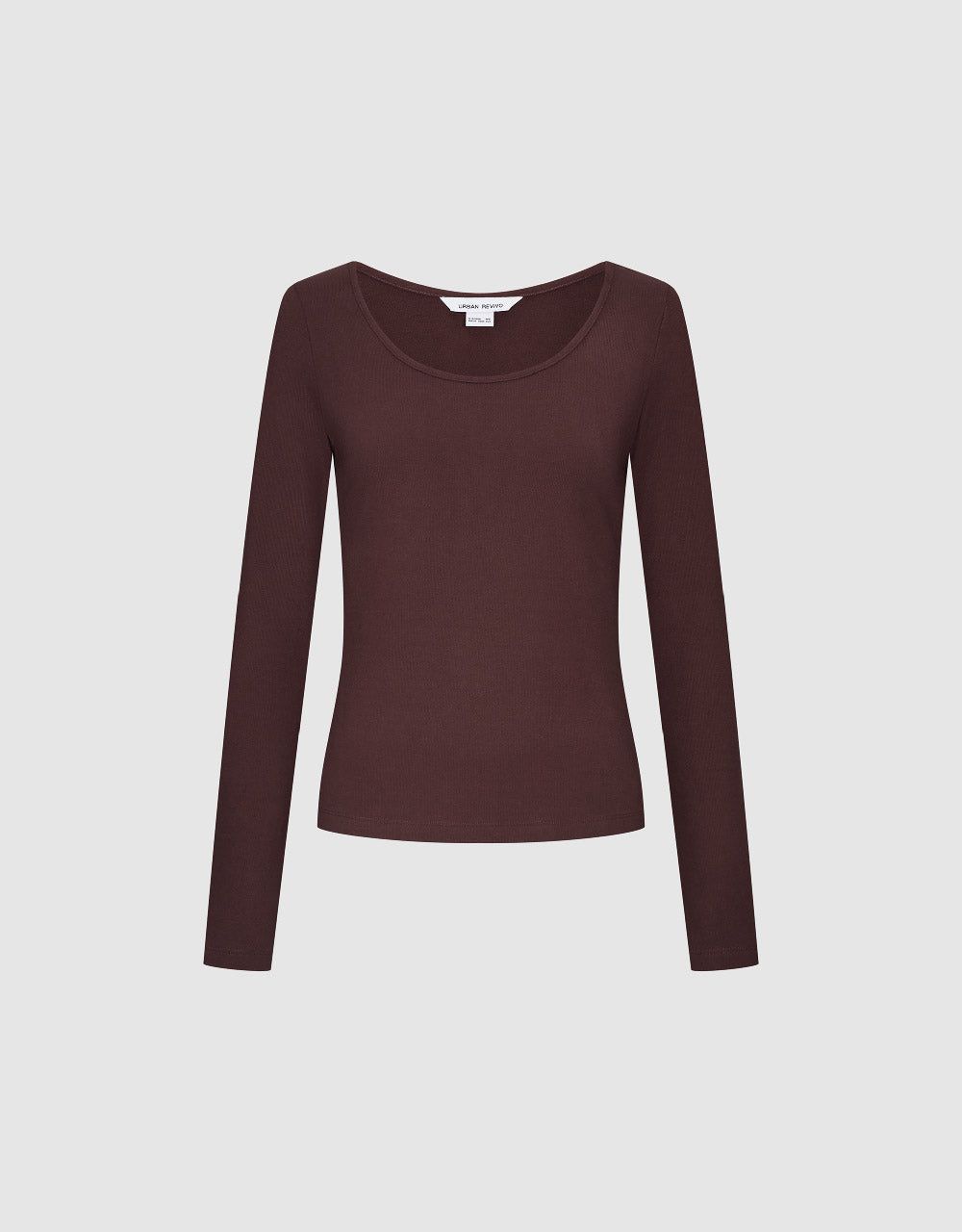 Basic Crew Neck Skinny Knitted T-Shirt sold by Urban Revivo product image thumbnail 2