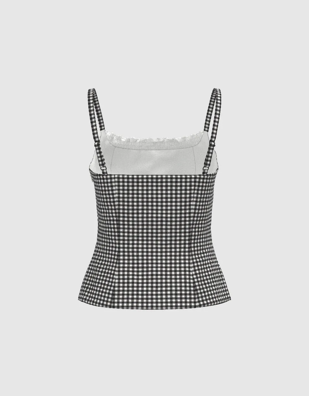 Gingham U Neck Cami Top sold by Urban Revivo product image thumbnail 5