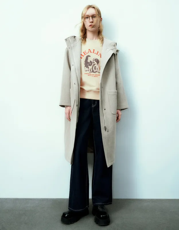 Straight Longline Coat sold by Urban Revivo
