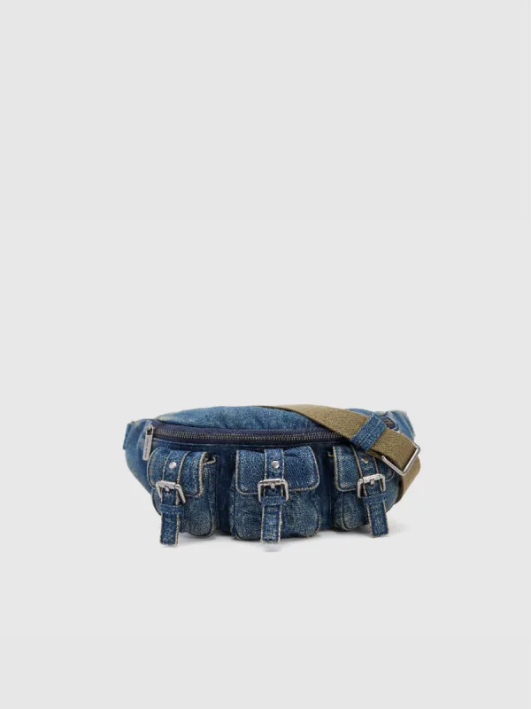 Multi Pocket Denim Crossbody Bag made by Urban Revivo