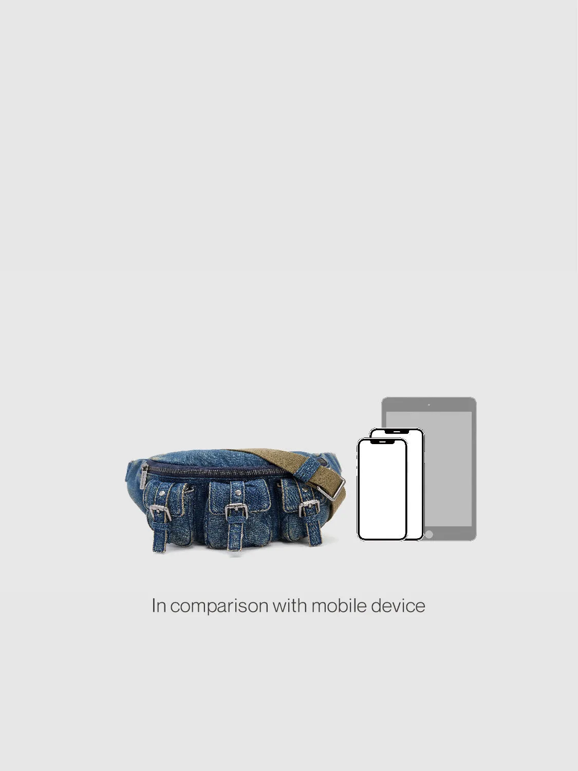 Multi Pocket Denim Crossbody Bag sold by Urban Revivo product image thumbnail 2