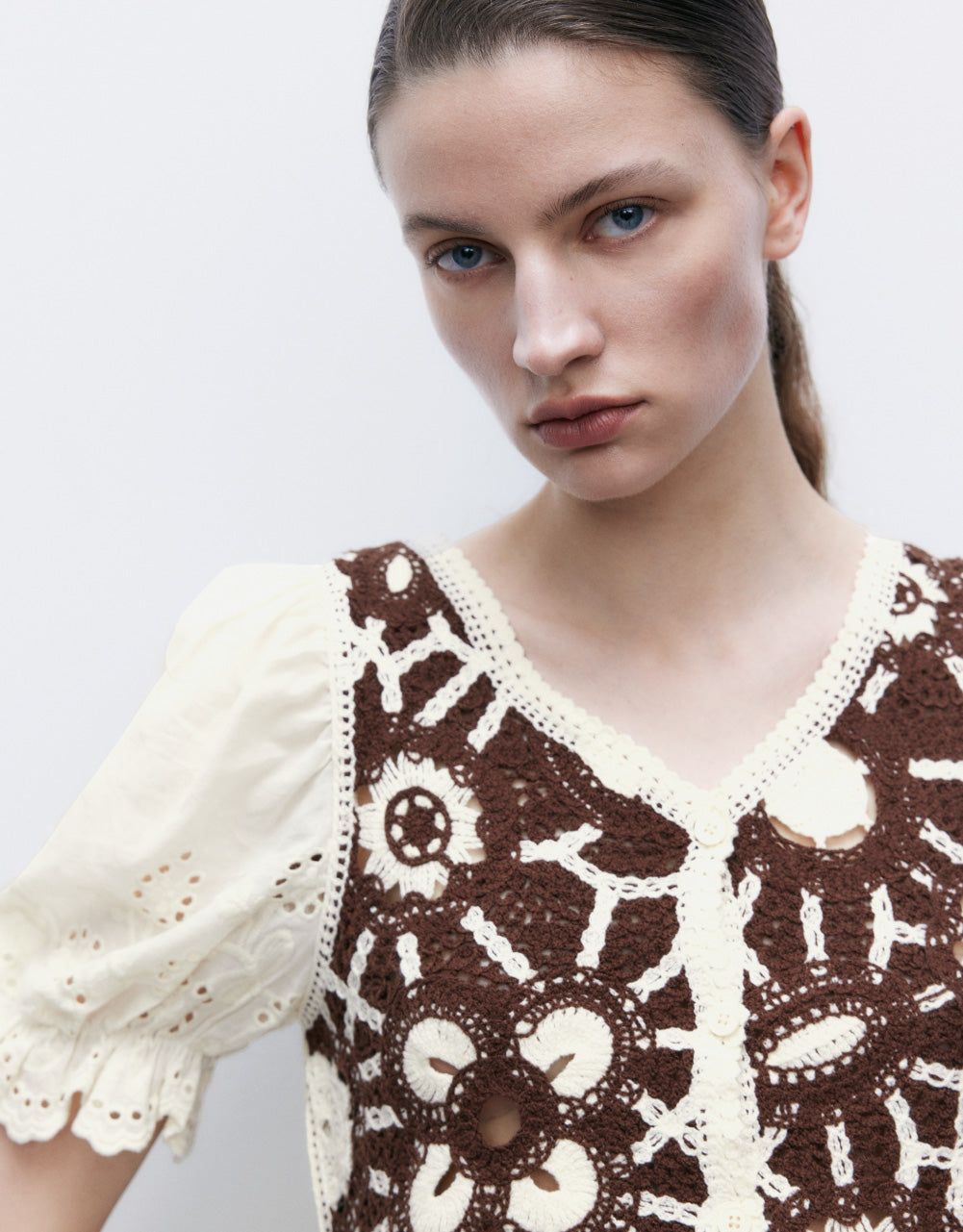 Puff Sleeve 2 In 1 Knitted T-Shirt sold by Urban Revivo product image thumbnail 5