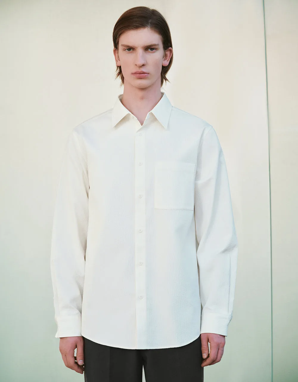 Button Up Straight Shirt sold by Urban Revivo