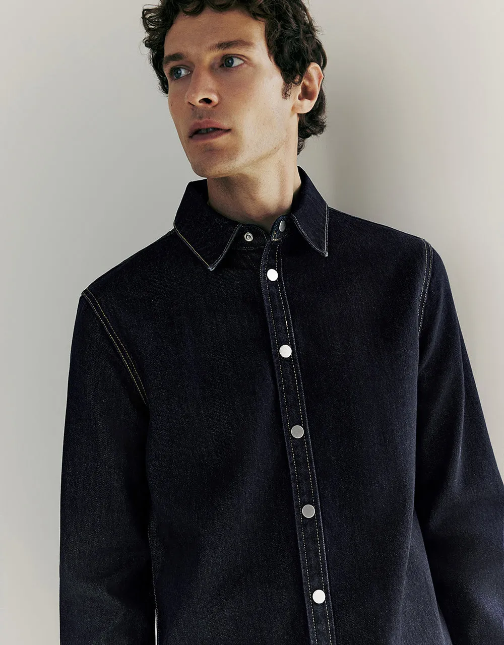 Press Button Denim Shirt sold by Urban Revivo product image thumbnail 4