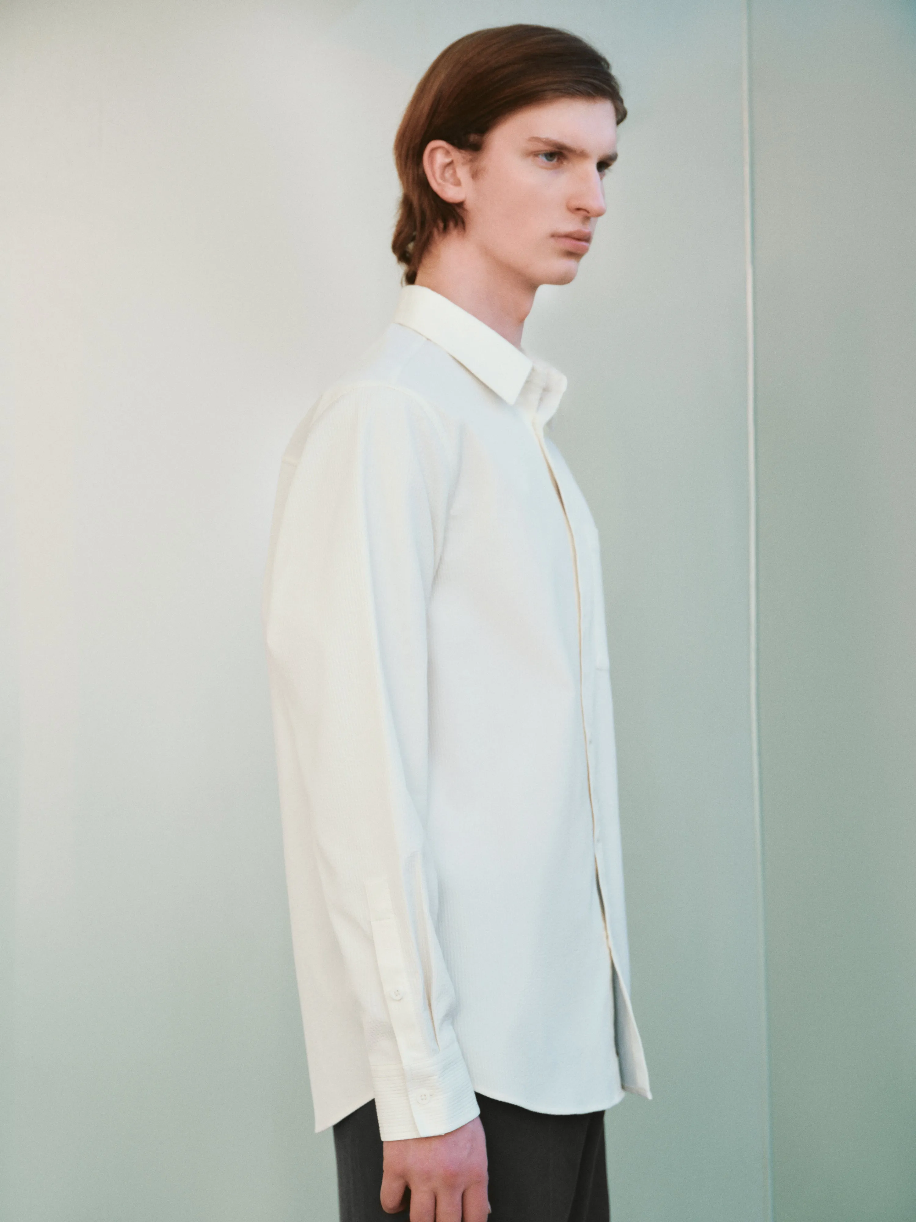 Button Up Straight Shirt sold by Urban Revivo product image thumbnail 3
