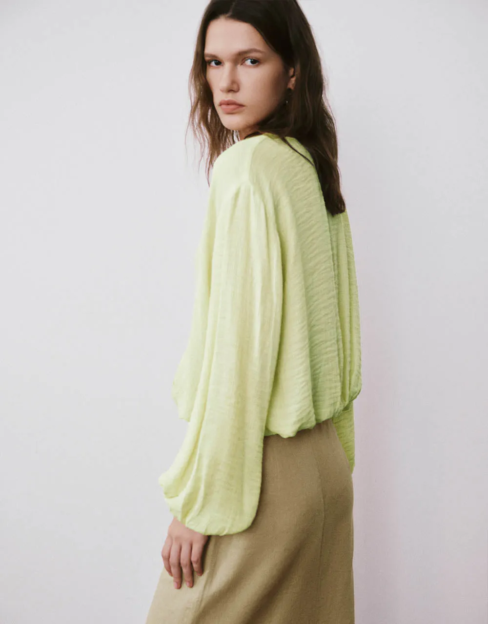 V-Neck Loose Blouse sold by Urban Revivo product image thumbnail 3