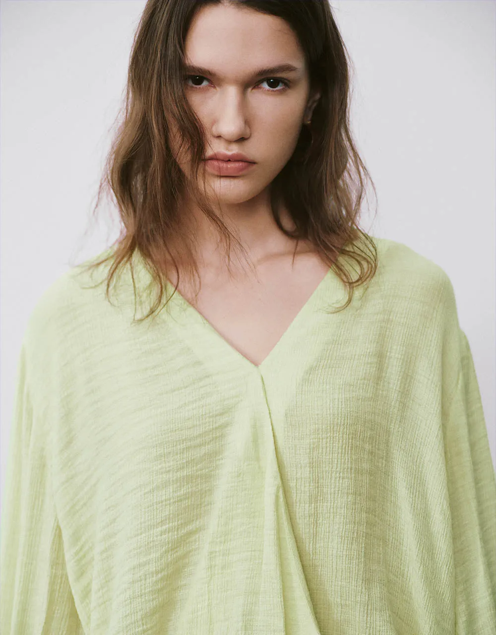 V-Neck Loose Blouse sold by Urban Revivo product image thumbnail 4