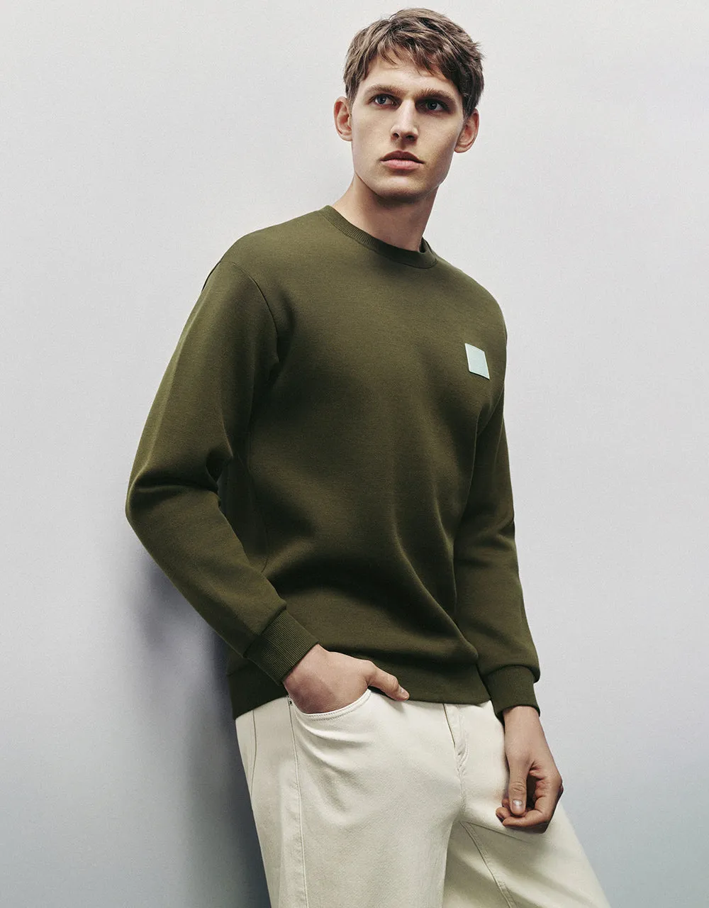 Crew Neck Straight Sweatshirt sold by Urban Revivo product image thumbnail 3