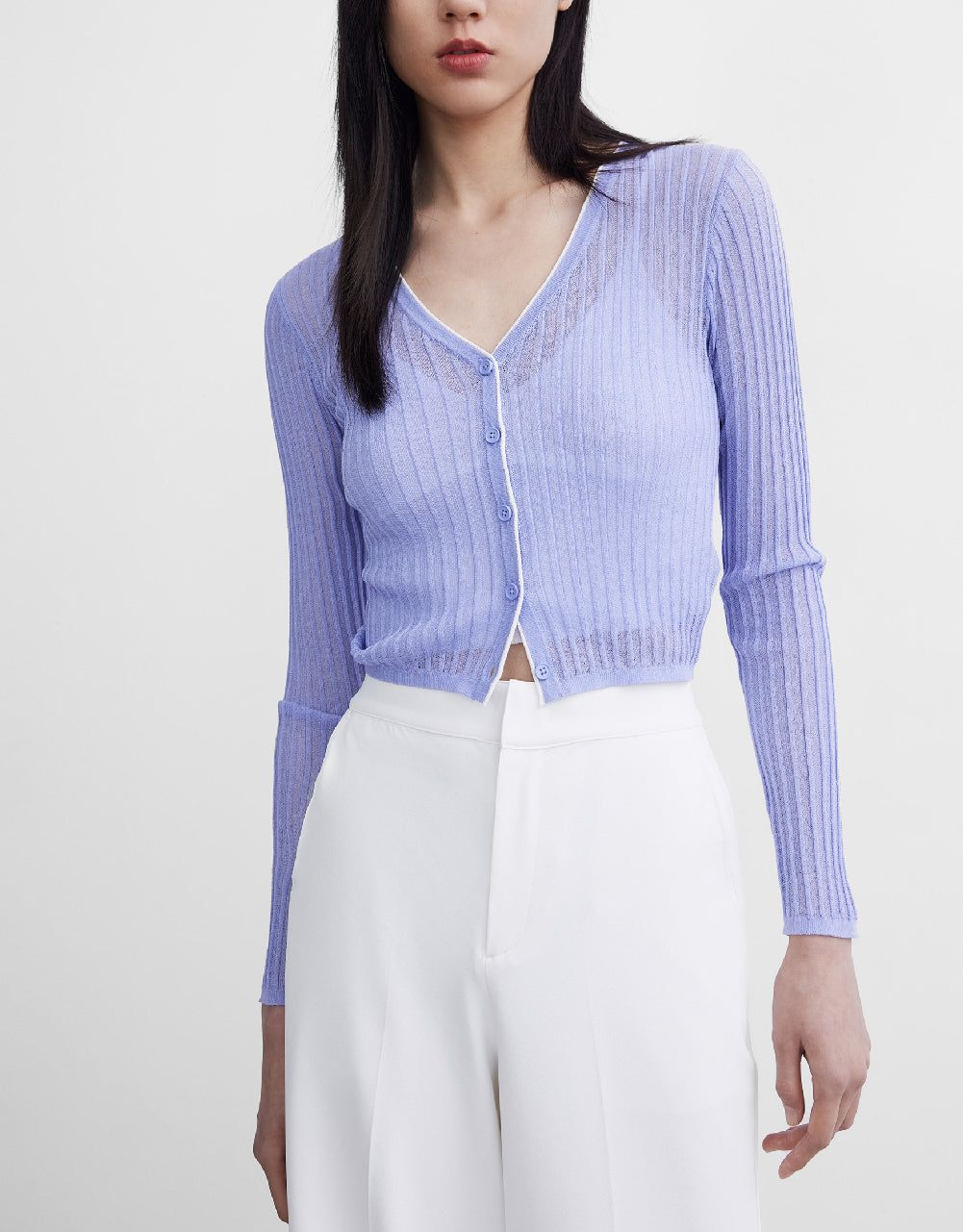 Rib Knit Cardigan sold by Urban Revivo product image thumbnail 3