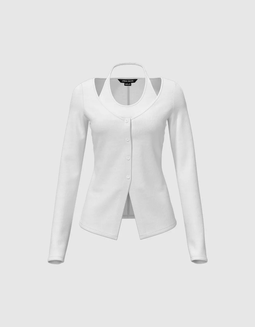 Halter Neck Skinny Blouse sold by Urban Revivo