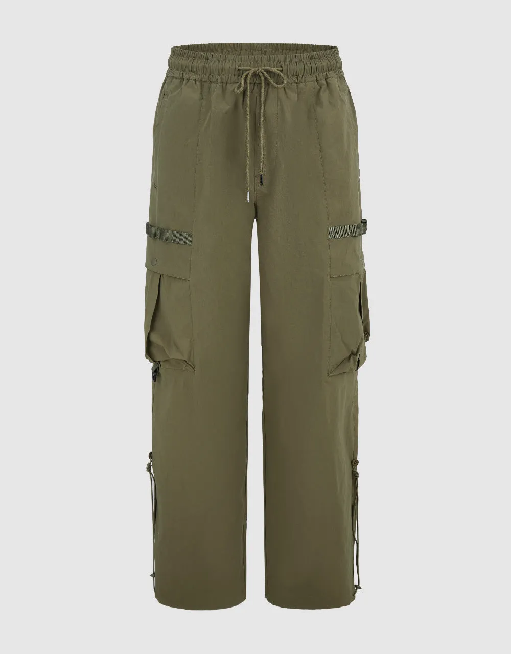 Drawstring Waist Wide-Leg Pants sold by Urban Revivo product image thumbnail 3