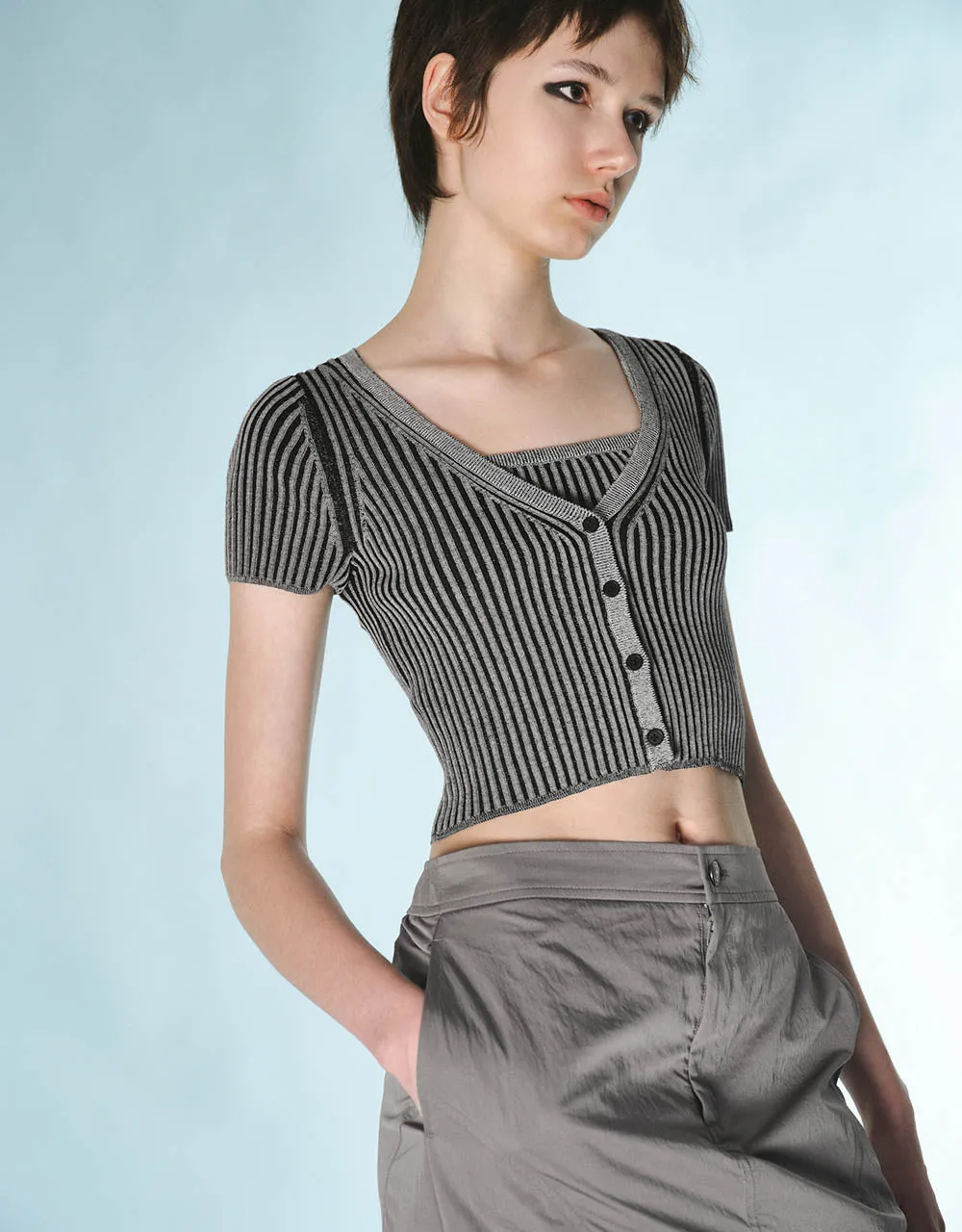 2 In 1 Knitted T-Shirt sold by Urban Revivo product image thumbnail 3