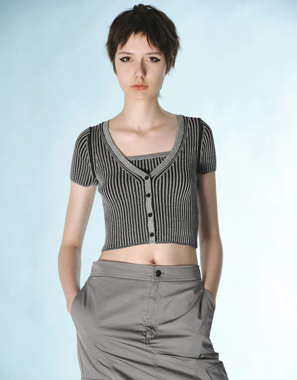 2 In 1 Knitted T-Shirt sold by Urban Revivo