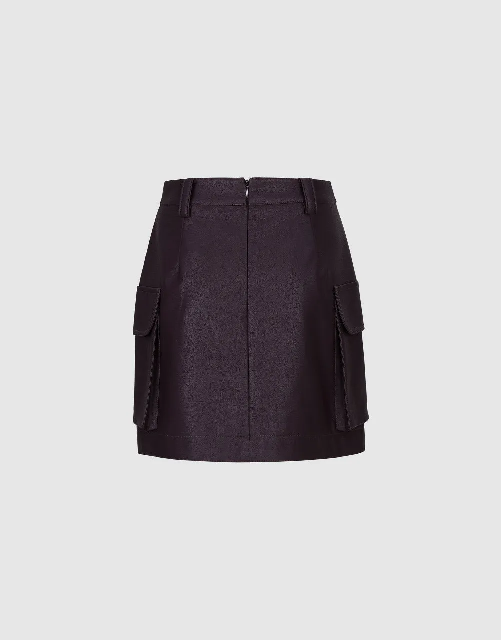 Vegan Leather Mini A-Line Skirt sold by Urban Revivo product image thumbnail 3