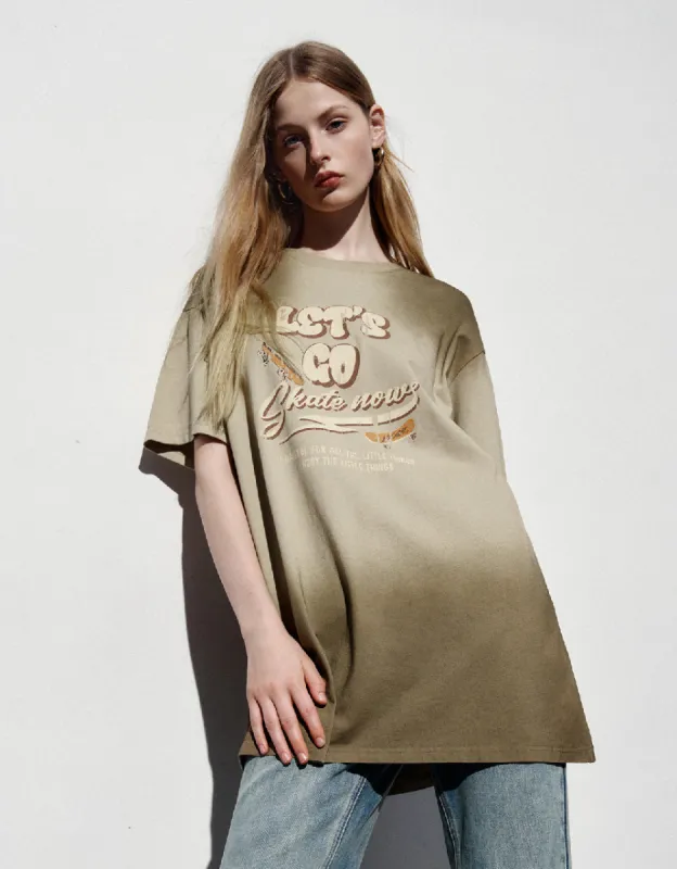 Printed Crew Neck Straight Dress sold by Urban Revivo