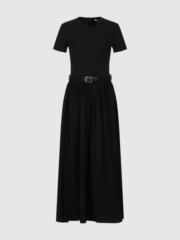 Crew Neck Skinny A-Line Dress made by Urban Revivo