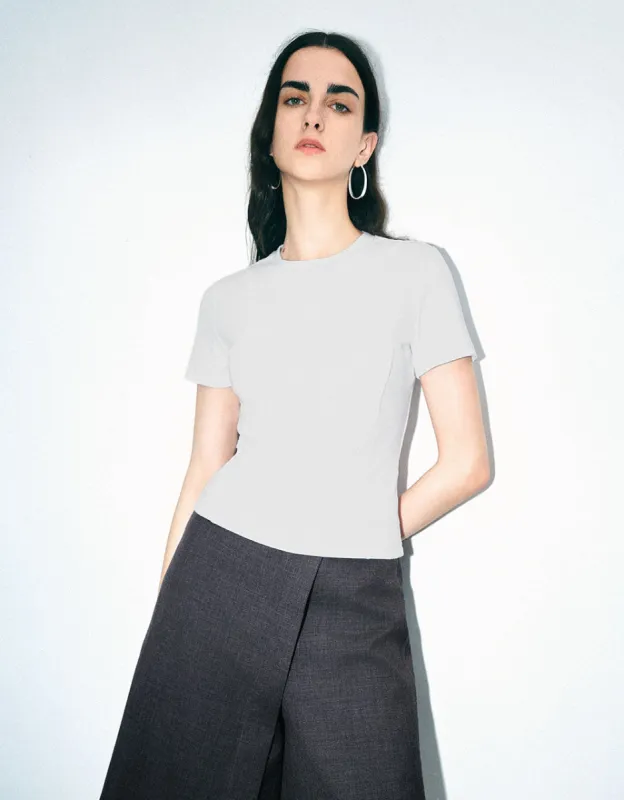 Crew Neck Knitted T-Shirt sold by Urban Revivo