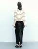 Striped Crew Neck Knitted Cardigan With Fake Pockets sold by Urban Revivo