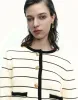Striped Crew Neck Knitted Cardigan With Fake Pockets sold by Urban Revivo