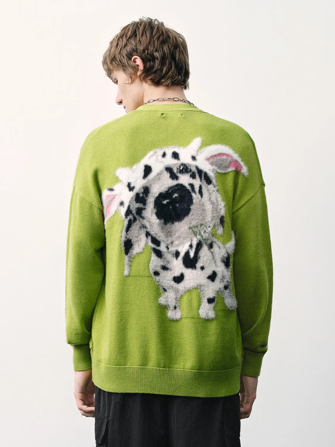 Loose V-Neck Knitted Cardigan sold by Urban Revivo product image thumbnail 4