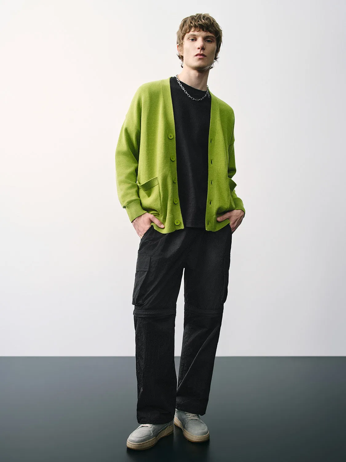 Loose V-Neck Knitted Cardigan sold by Urban Revivo product image thumbnail 5