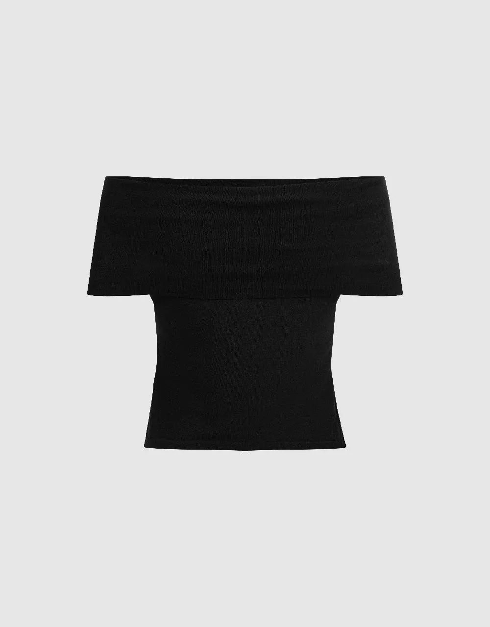 Off-Shoulder Knitted T-Shirt sold by Urban Revivo product image thumbnail 5