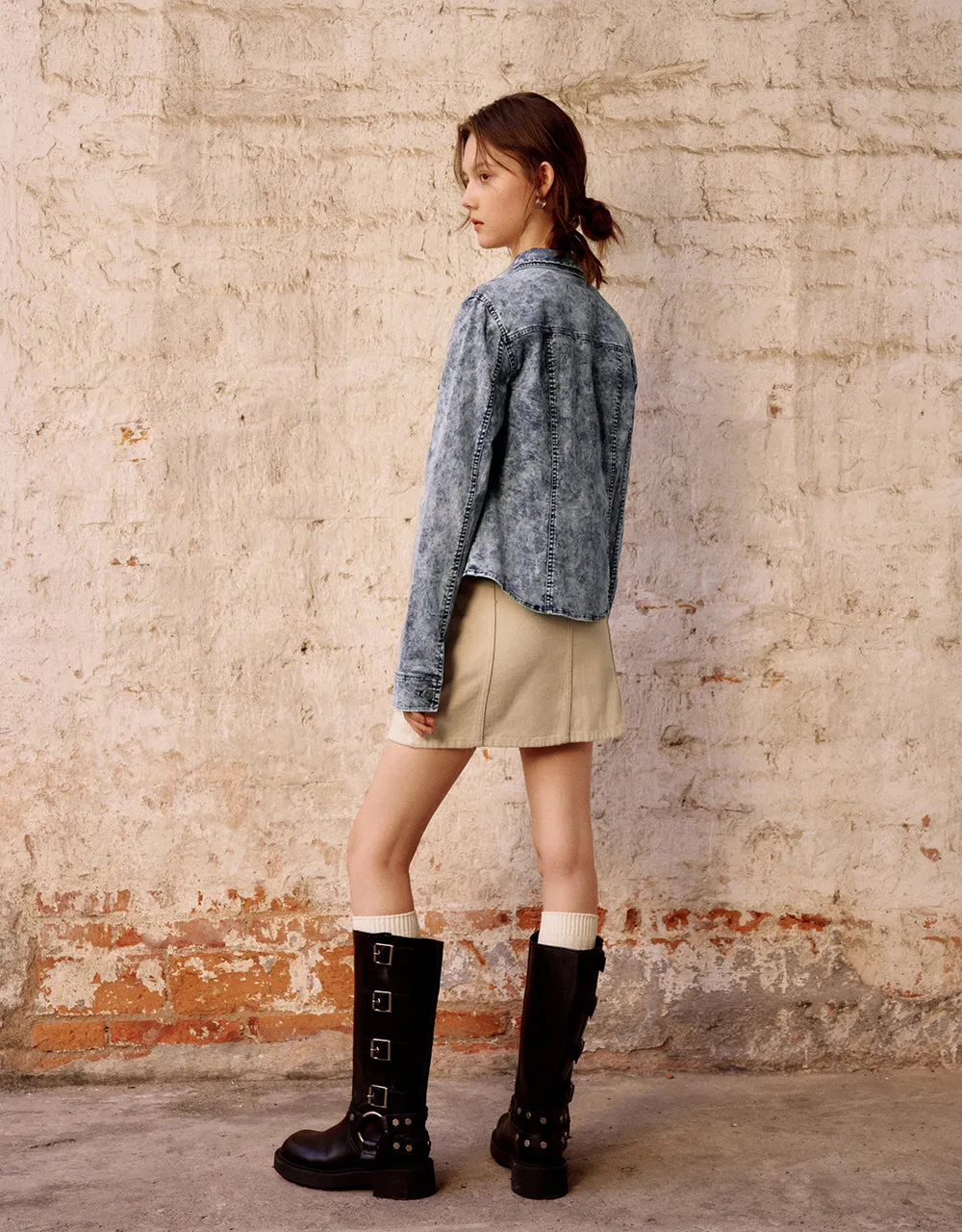 Press Buttoned Skater Shirt sold by Urban Revivo product image thumbnail 4