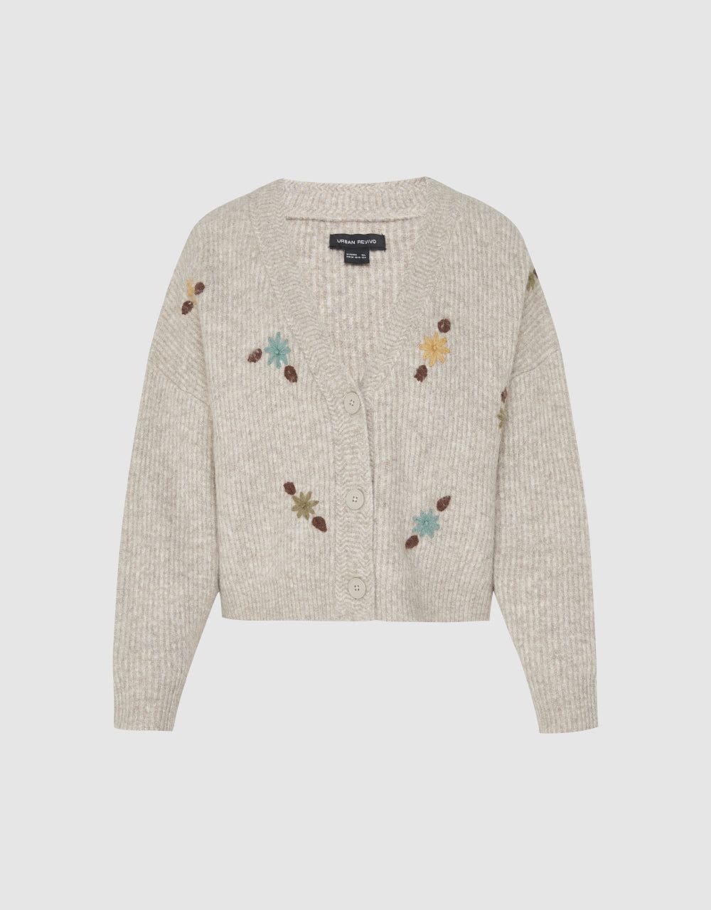 Floral Printed Knit Cardigan sold by Urban Revivo