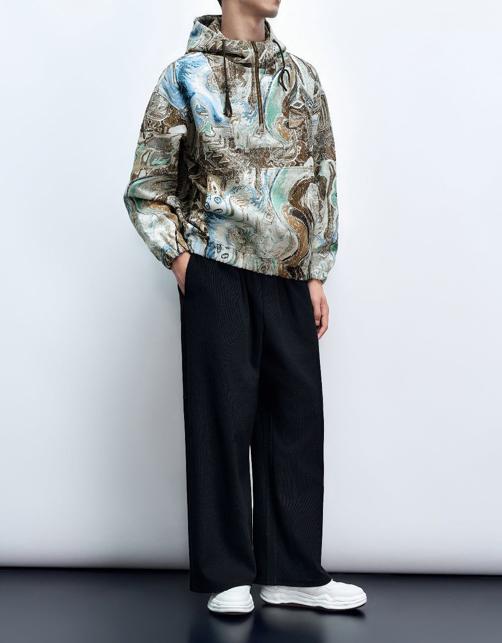 Elastic Waist Knitted Wide-Leg Pants sold by Urban Revivo product image thumbnail 4