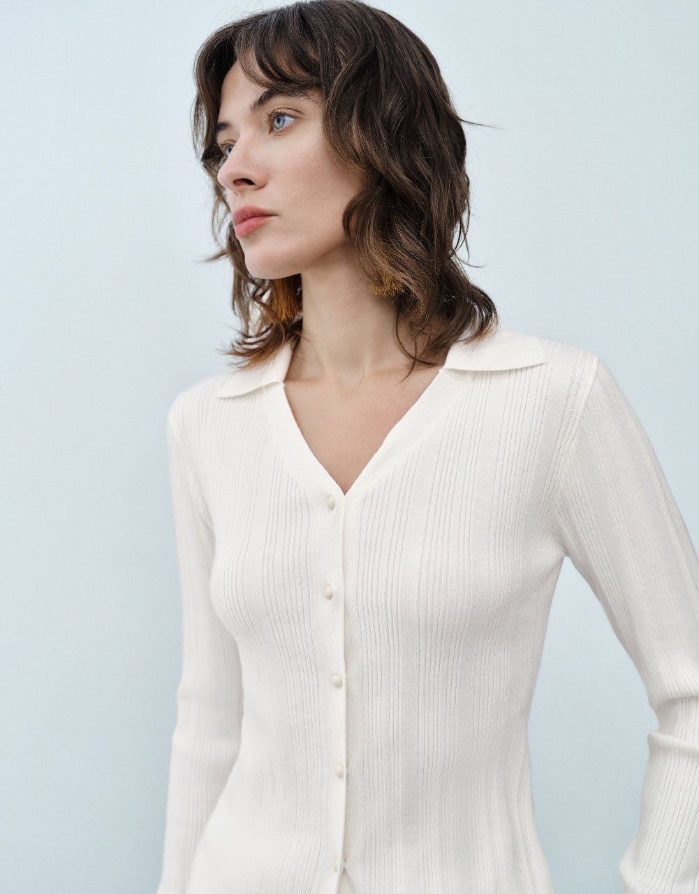 Drop Shoulder Sleeve Knitted Cardigan sold by Urban Revivo product image thumbnail 5