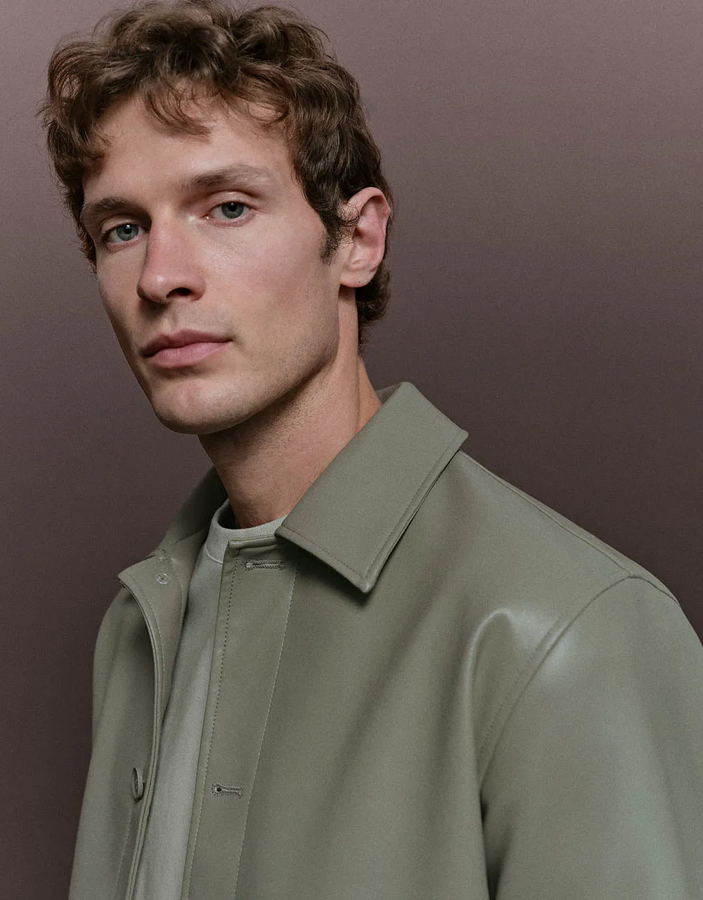 Button Up Vegan Leather Jacket sold by Urban Revivo product image thumbnail 4