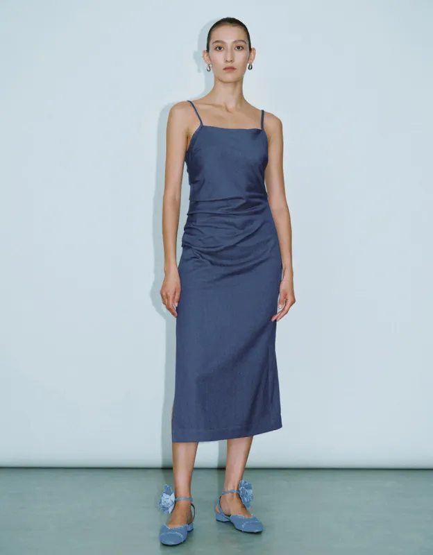 Ruched Cami Denim Dress sold by Urban Revivo