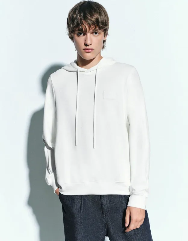 Drop Shoulder Sleeve Hooded Sweatshirt sold by Urban Revivo