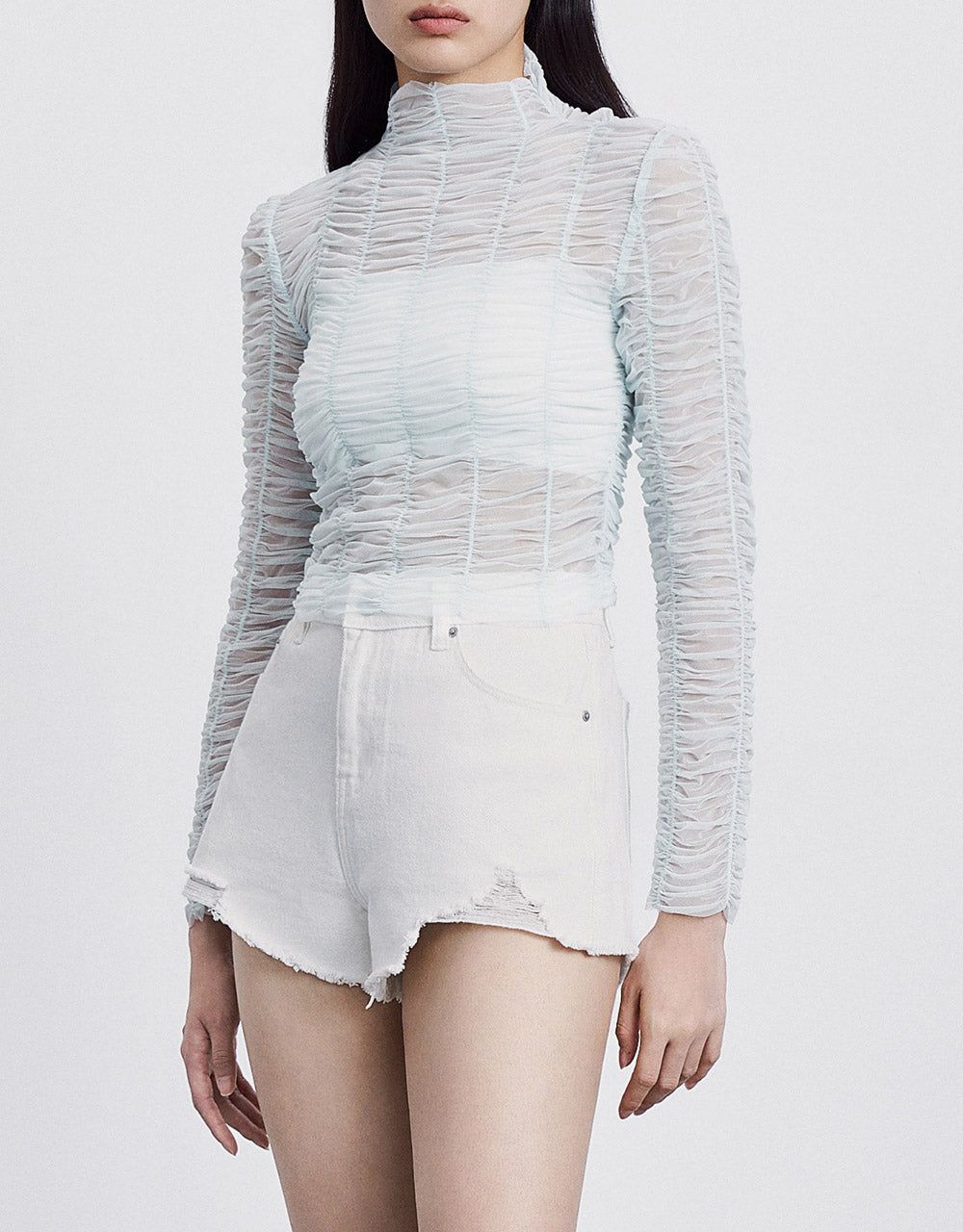 Ruched Tulle Top sold by Urban Revivo product image thumbnail 5