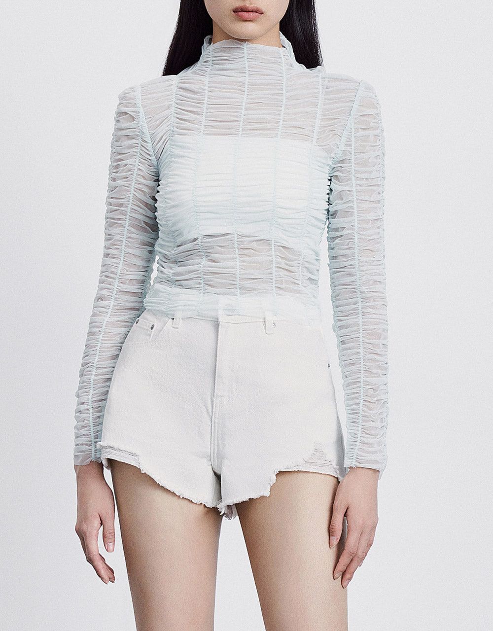Ruched Tulle Top sold by Urban Revivo product image thumbnail 2