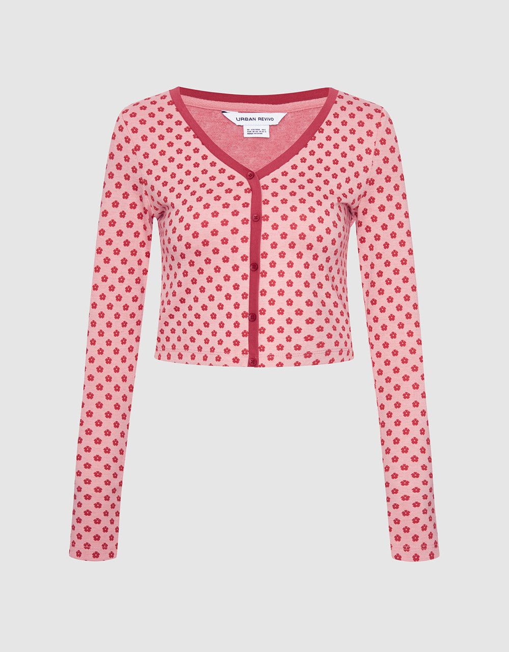 Floral Knit Crop Top sold by Urban Revivo