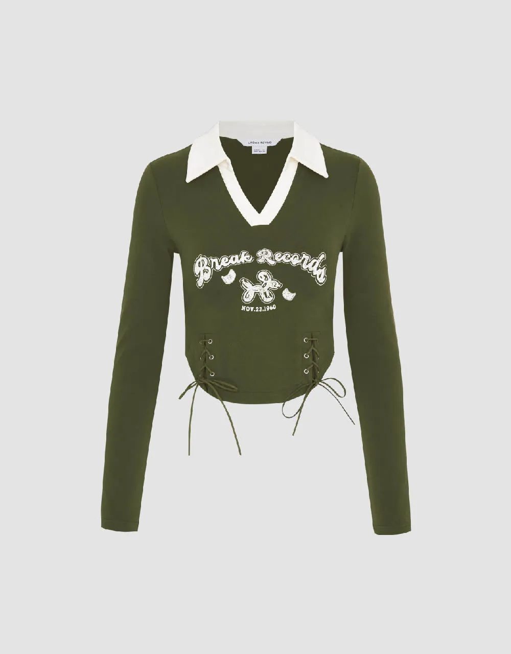 Printed Skinny Knitted Polo Shirt sold by Urban Revivo product image thumbnail 2