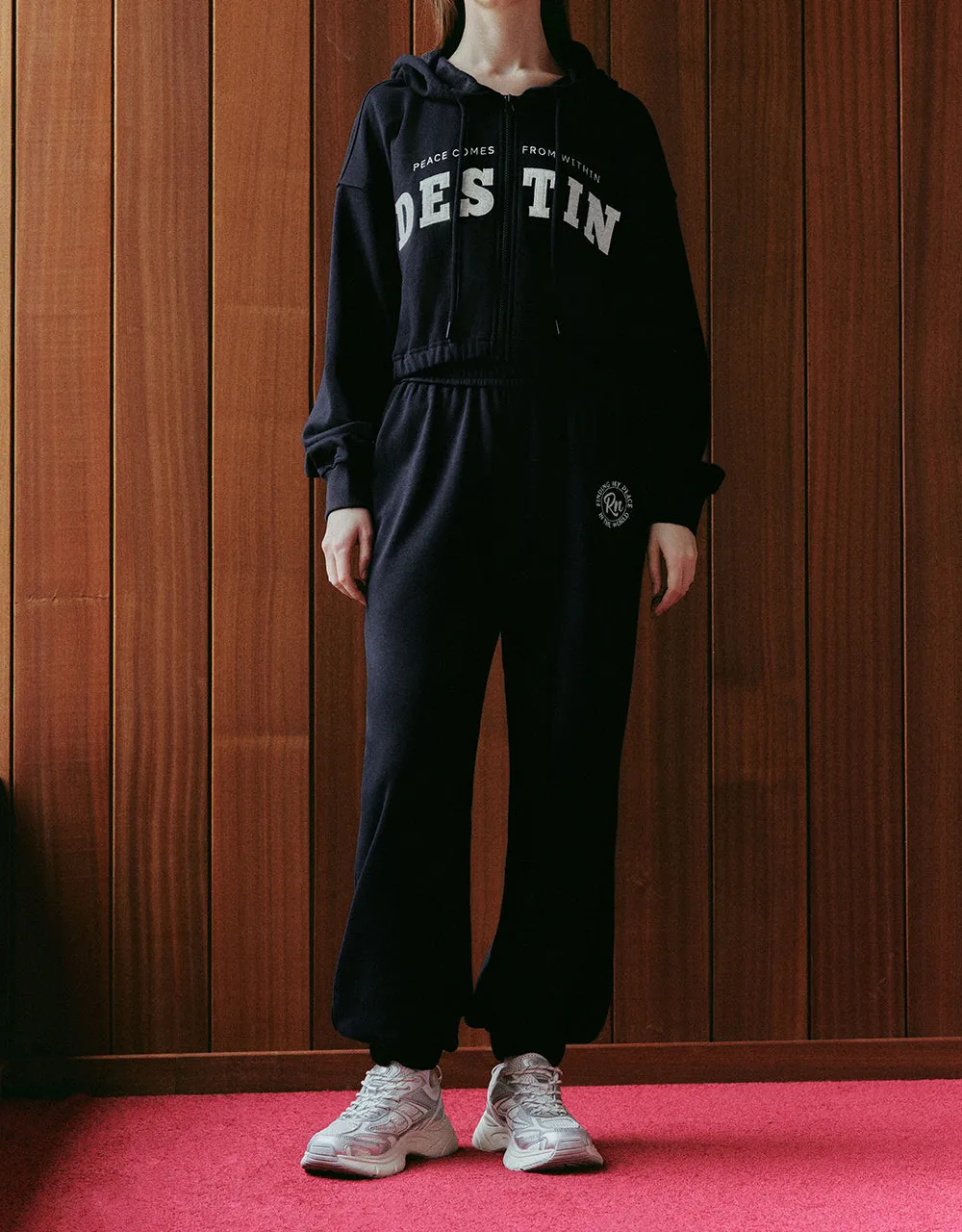 Elastic Waist Knitted Jogger Pants sold by Urban Revivo product image thumbnail 2