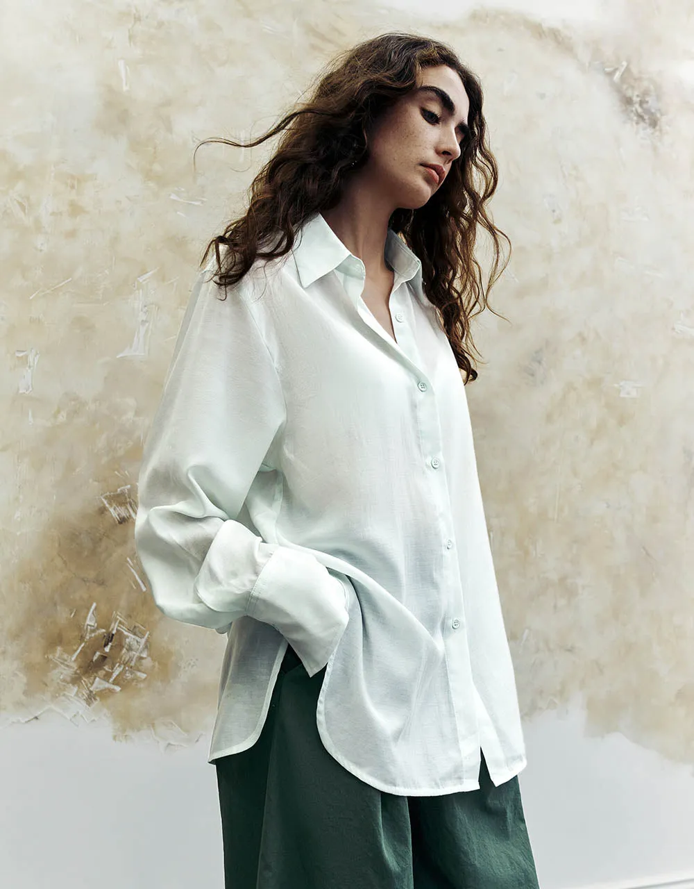 Drop Shoulder Sleeve Straight Shirt sold by Urban Revivo product image thumbnail 3
