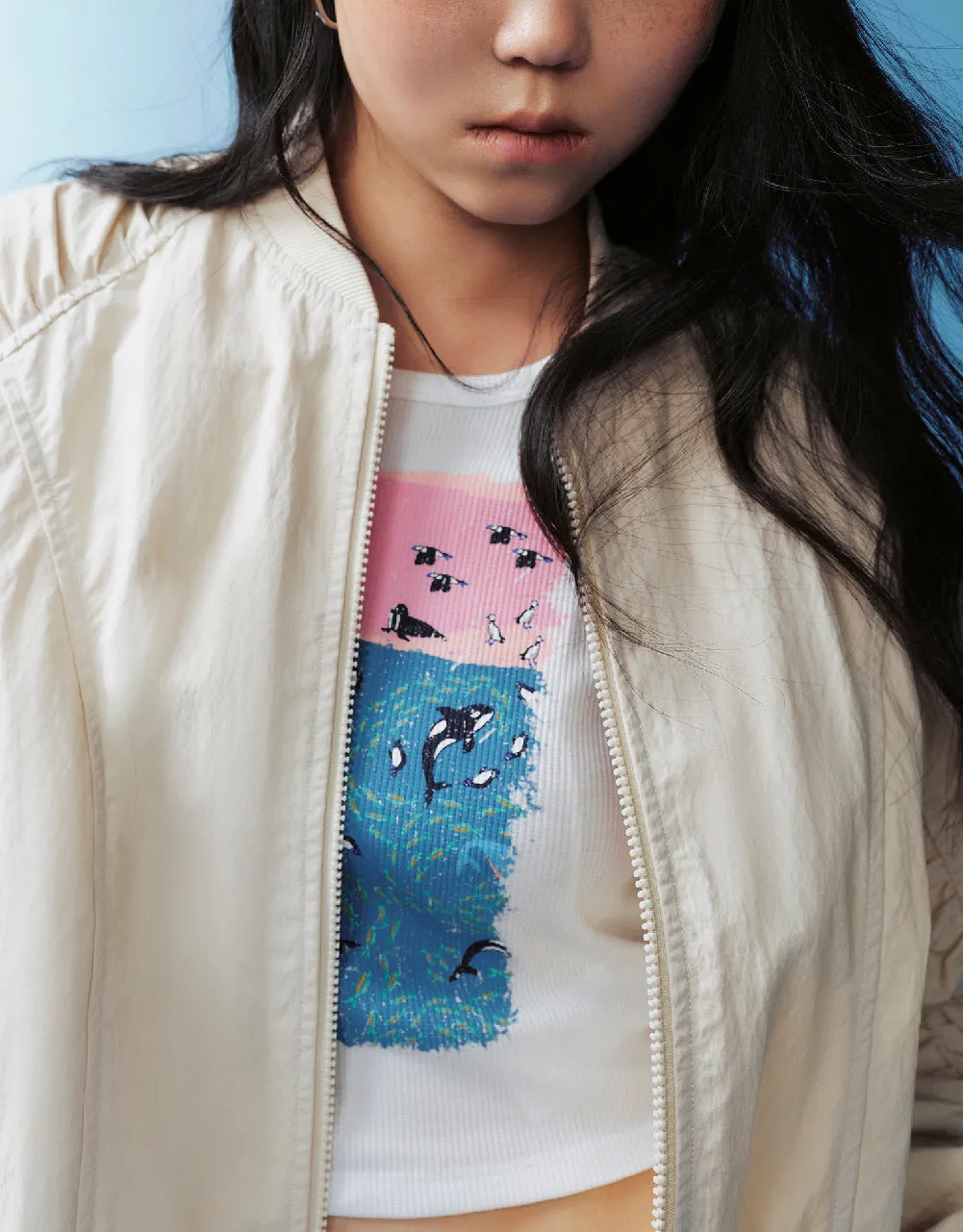 Zipper Front Oversized Jacket sold by Urban Revivo product image thumbnail 5