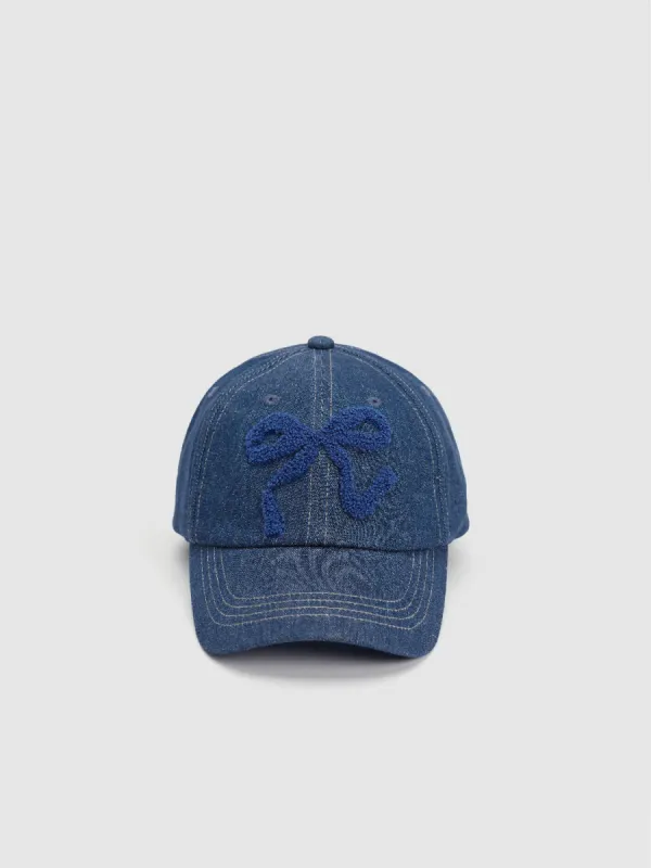 Bow Embossed Baseball Cap sold by Urban Revivo