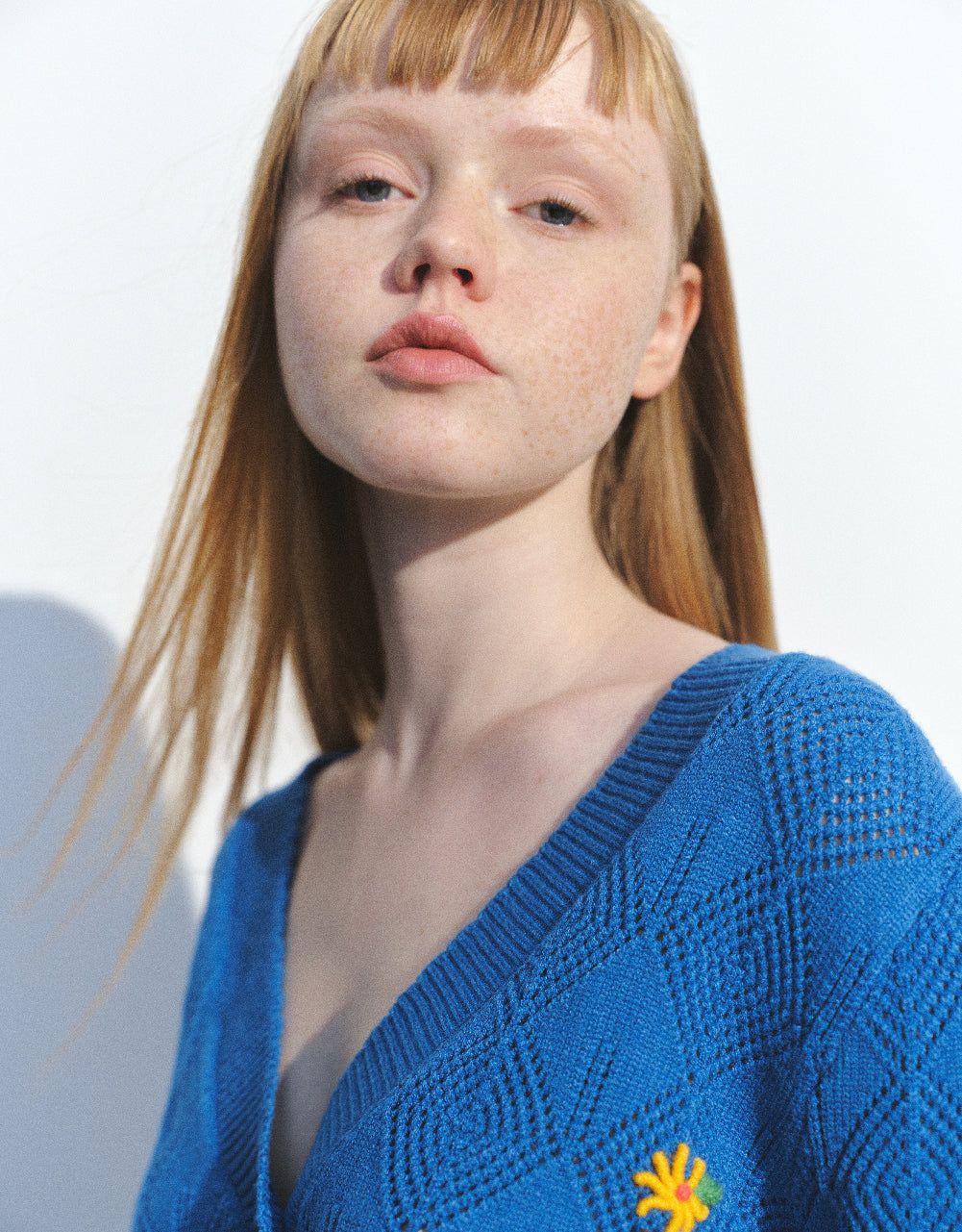 Flower Embroidered V-Neck Knitted Cardigan sold by Urban Revivo product image thumbnail 5